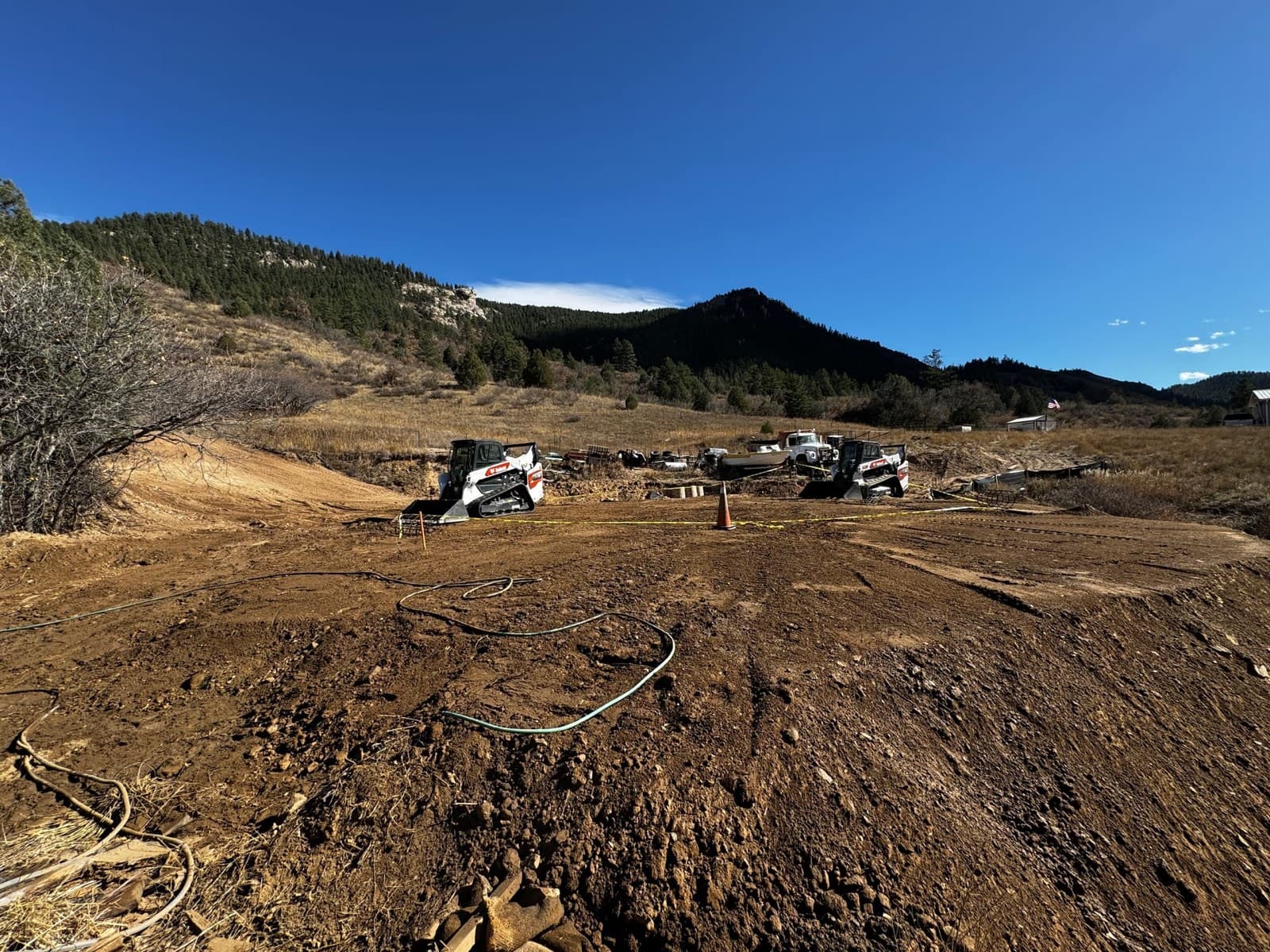 Earthwork and site grading equipment on a Parker, Colorado project