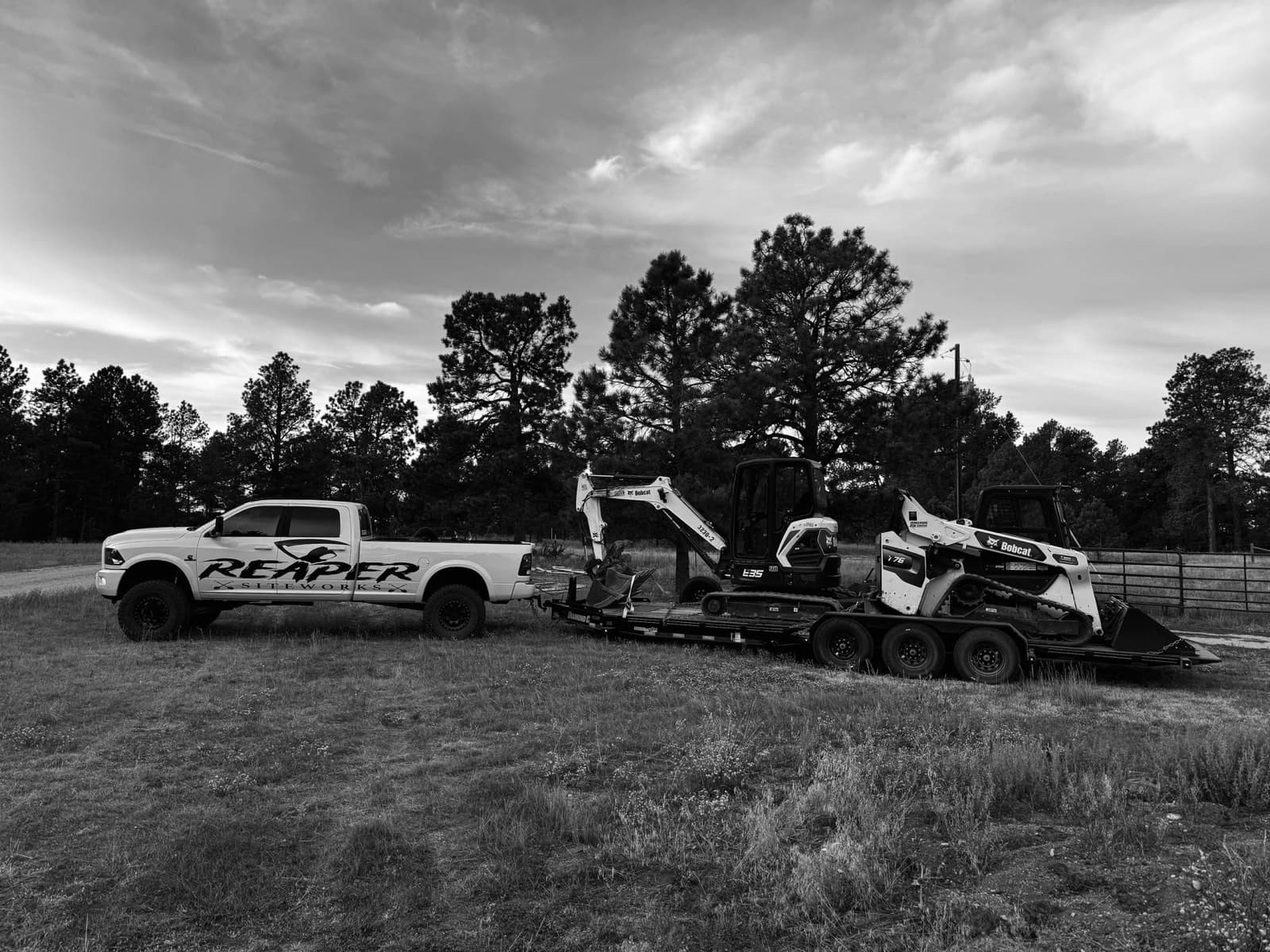 Reaper Siteworks hauling equipment for a project across Arapahoe County, Colorado